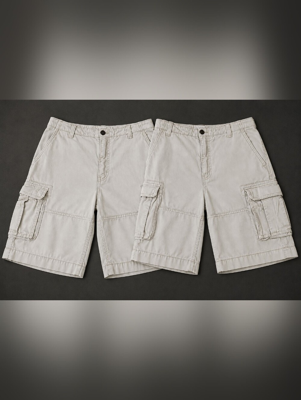 Vintage Gap Kids Boy's Cargo Shorts Size 16 Husky Tan Khaki Lot Of 2 Adjustable